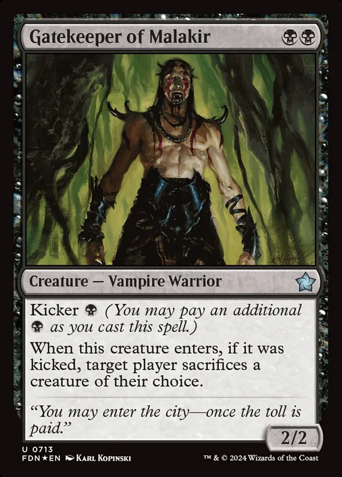 2024 Foundations Gatekeeper of Malakir #713 uncommon card image