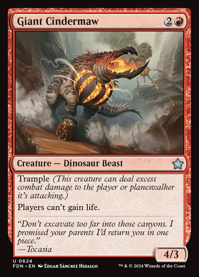 2024 Foundations Giant Cindermaw #624 uncommon card image