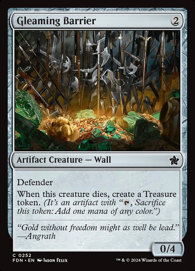 2024 Foundations Gleaming Barrier common #252 common card image