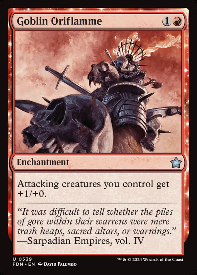2024 Foundations Goblin Oriflamme #539 uncommon card image