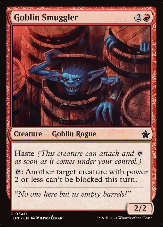 2024 Foundations Goblin Smuggler #540 common card image