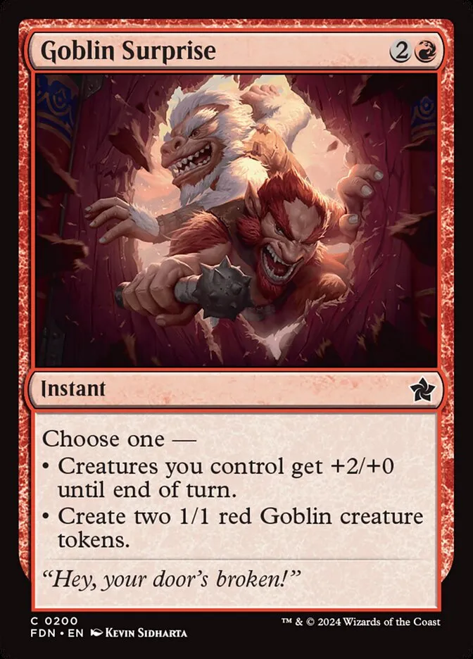2024 Foundations Goblin Surprise [Foil] common #200 common card image
