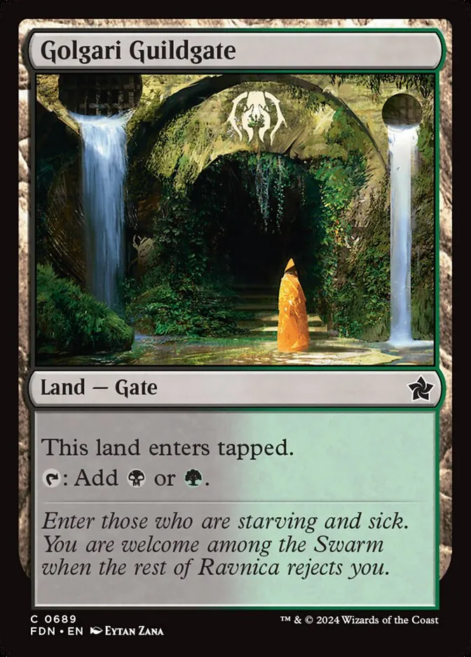 2024 Foundations Golgari Guildgate common #689 common card image