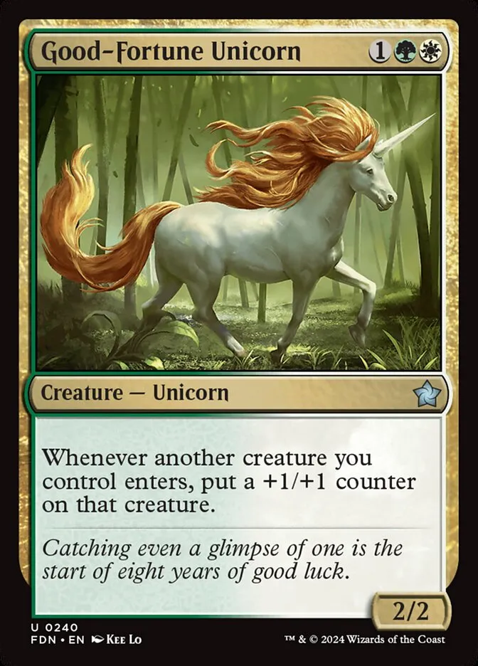 2024 Foundations Good-Fortune Unicorn #240 uncommon card image