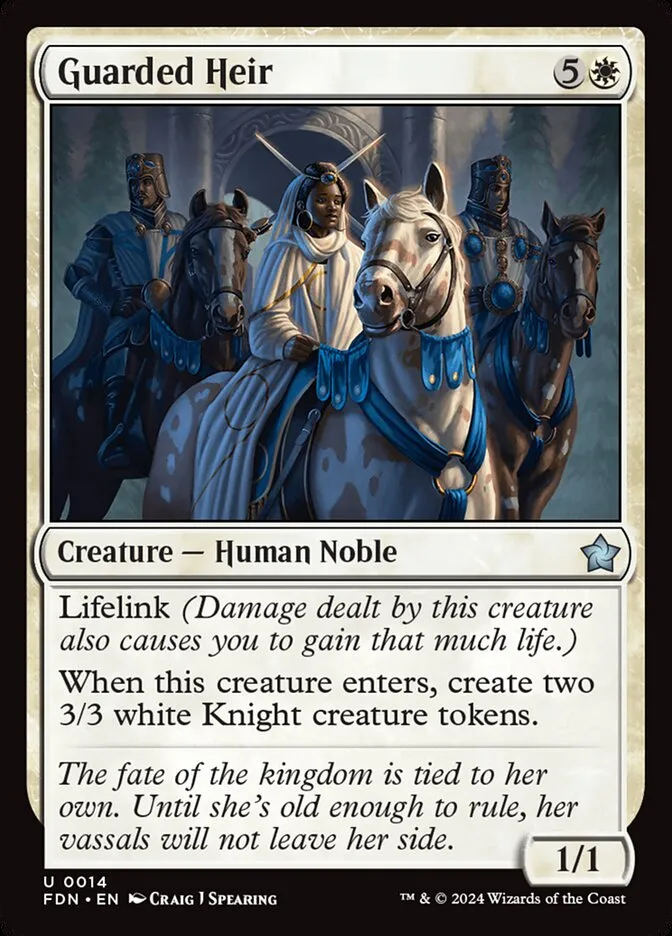 2024 Foundations Guarded Heir uncommon #14 uncommon card image