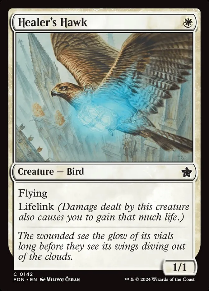 2024 Foundations Healer's Hawk common #142 common card image