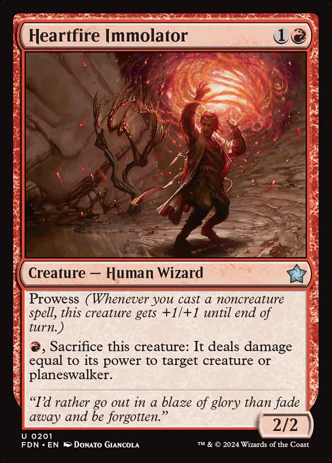 2024 Foundations Heartfire Immolator uncommon #201 uncommon card image