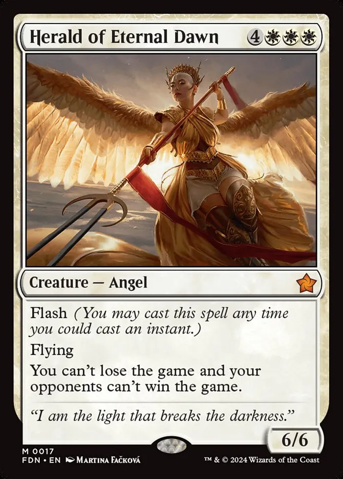 2024 Foundations Herald of Eternal Dawn mythic #17 mythic card image