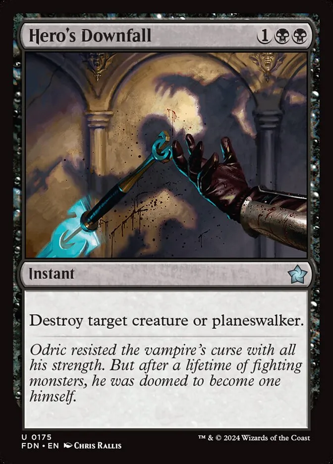 2024 Foundations Hero's Downfall [Foil] uncommon #175 uncommon card image