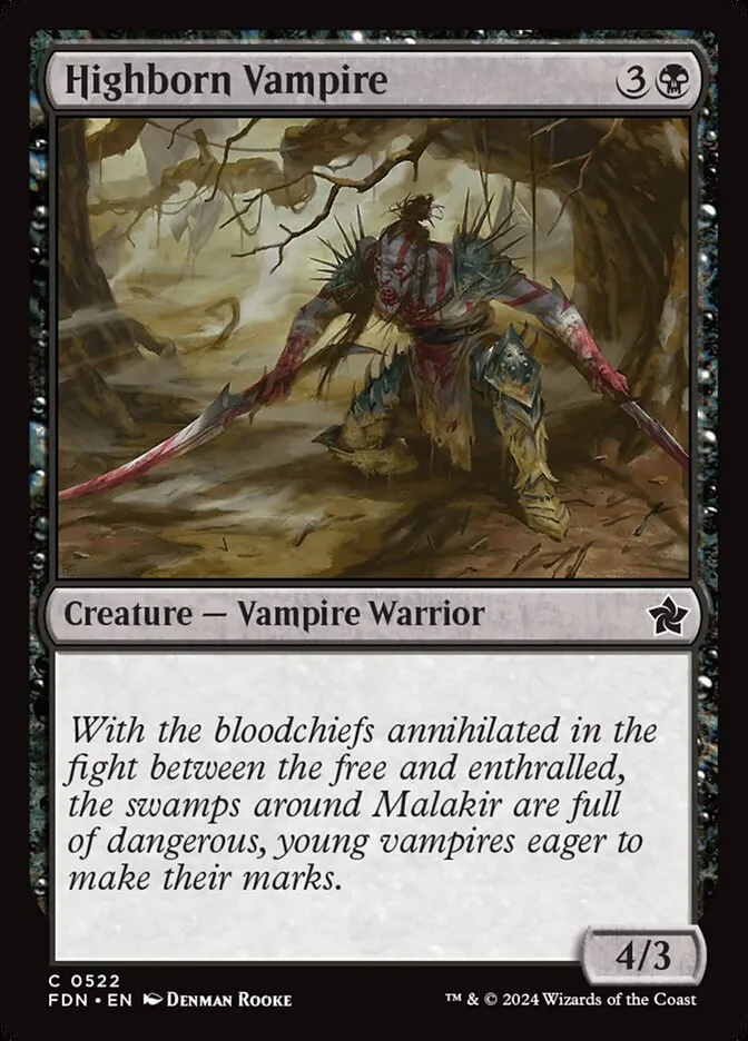 2024 Foundations Highborn Vampire common #522 common card image