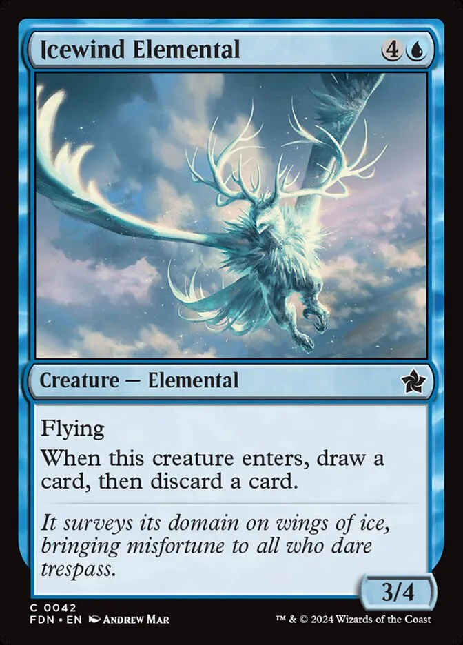 2024 Foundations Icewind Elemental common #42 common card image