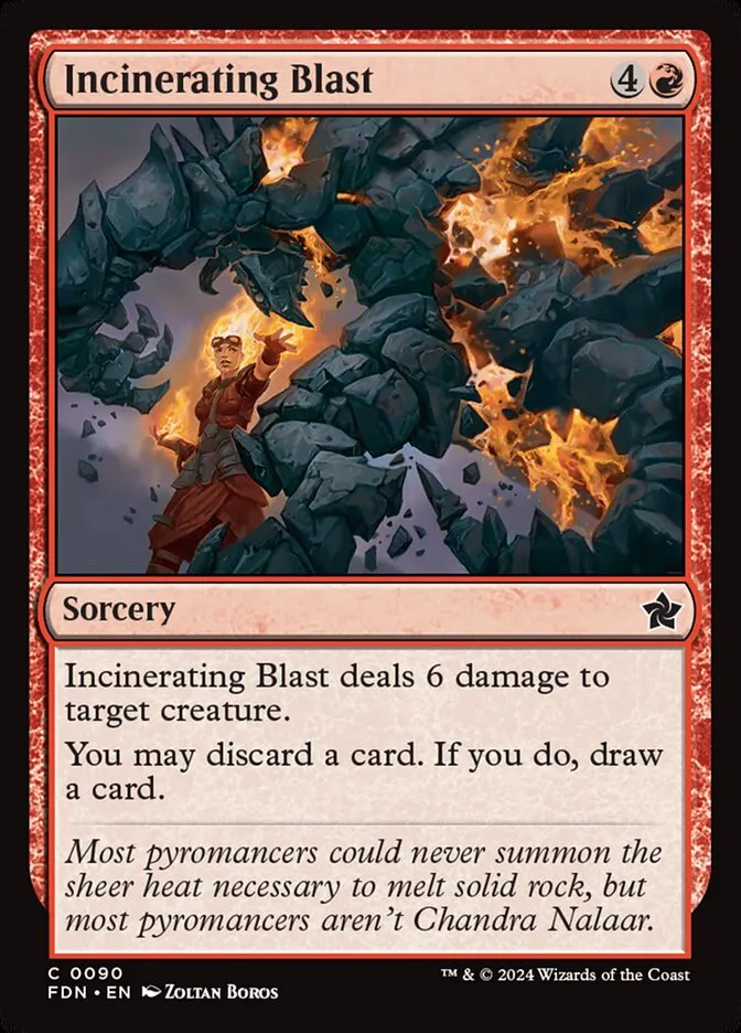 2024 Foundations Incinerating Blast common #90 common card image