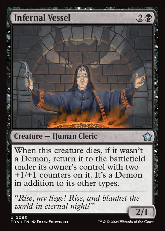2024 Foundations Infernal Vessel uncommon #63 uncommon card image