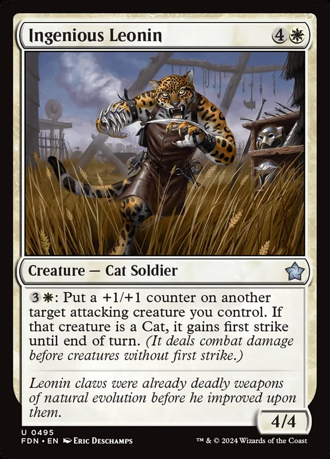 2024 Foundations Ingenious Leonin uncommon #495 uncommon card image