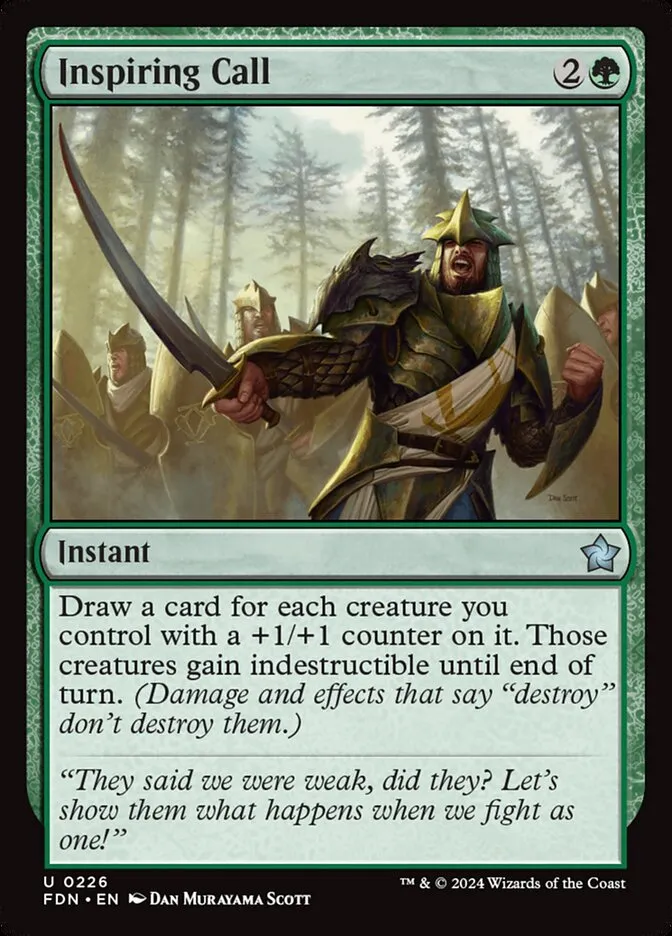 2024 Foundations Inspiring Call #226 uncommon card image