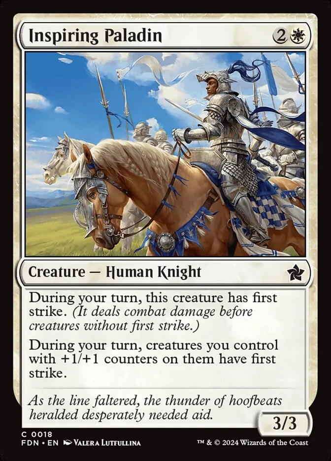 2024 Foundations Inspiring Paladin #18 common card image