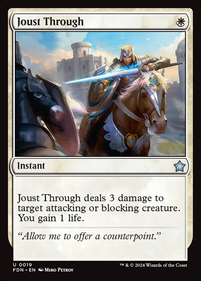 2024 Foundations Joust Through uncommon #19 uncommon card image