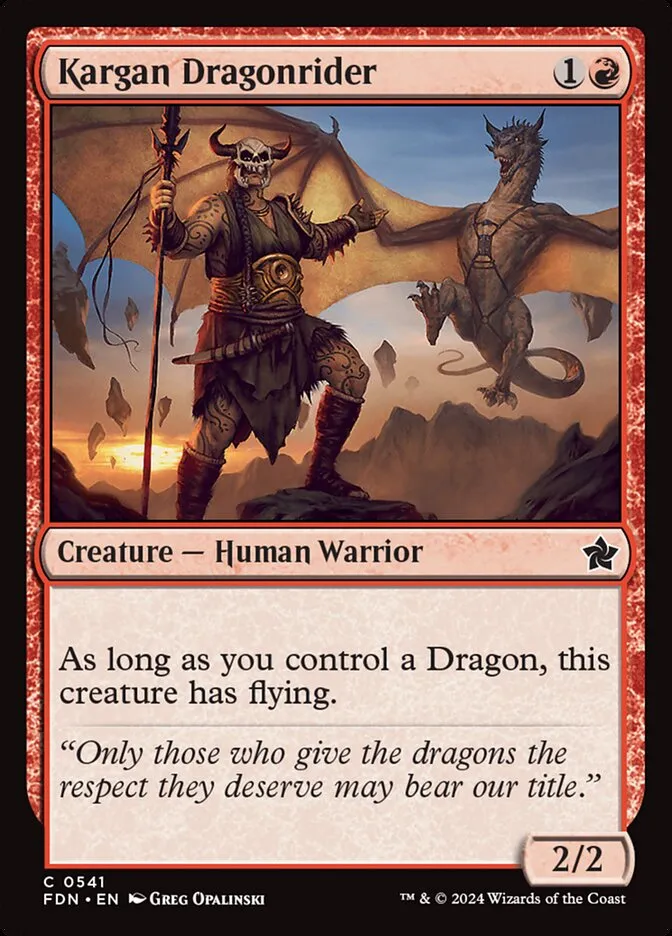 2024 Foundations Kargan Dragonrider common #541 common card image