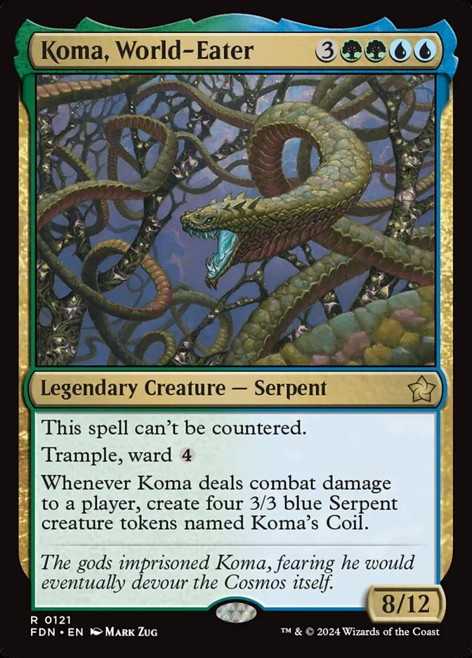 2024 Foundations Koma, World-Eater #121 rare card image