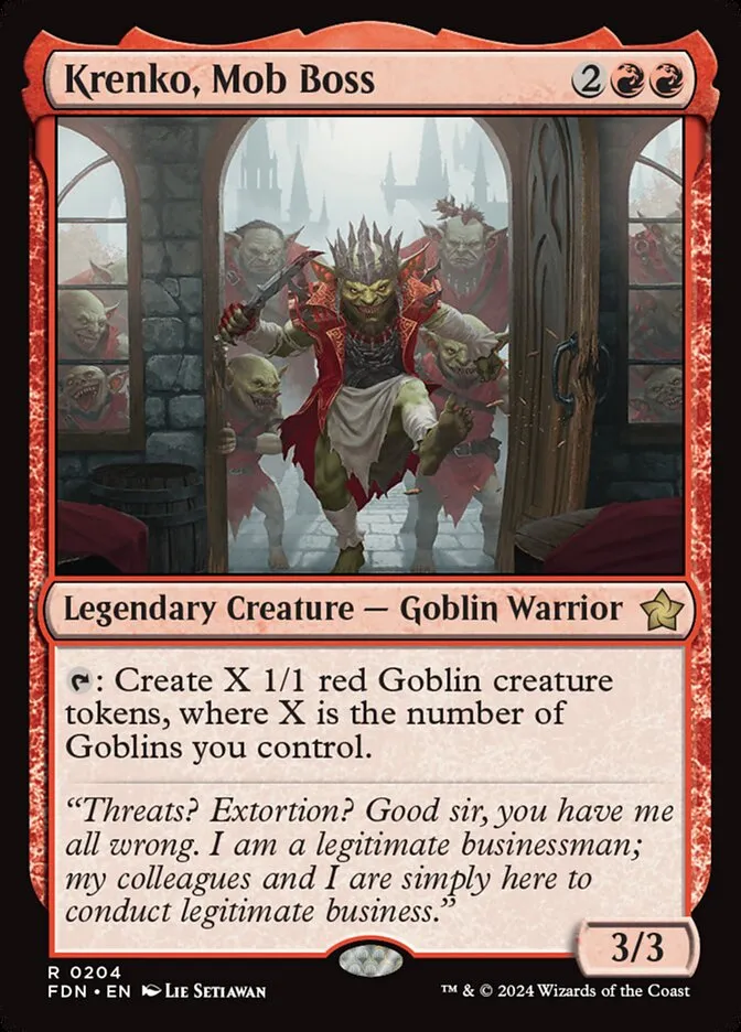 2024 Foundations Krenko, Mob Boss #204 rare card image