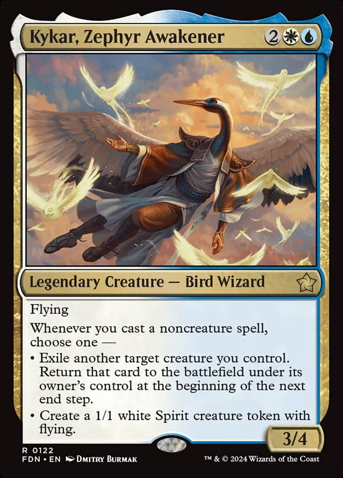 2024 Foundations Kykar, Zephyr Awakener #122 rare card image