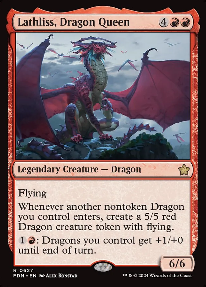2024 Foundations Lathliss, Dragon Queen #627 rare card image