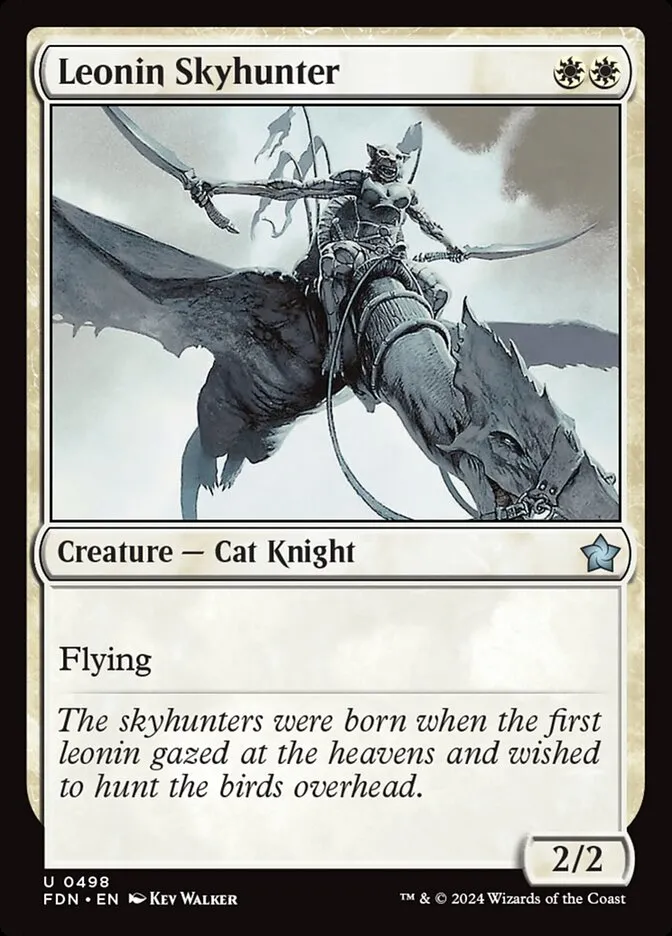 2024 Foundations Leonin Skyhunter uncommon #498 uncommon card image