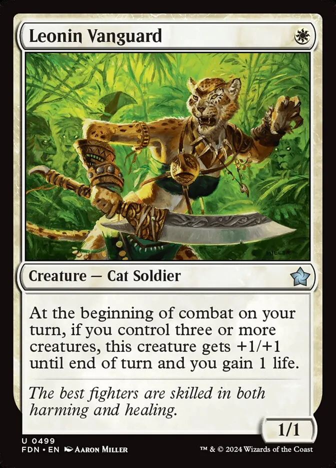 2024 Foundations Leonin Vanguard #499 uncommon card image