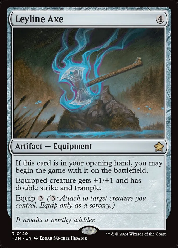 2024 Foundations Leyline Axe rare #129 rare card image