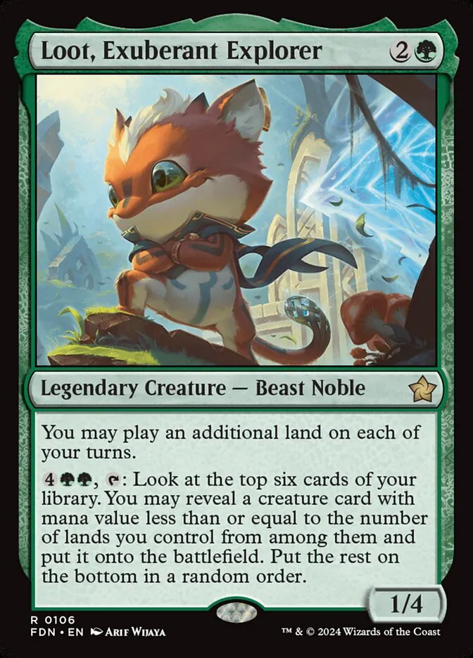 2024 Foundations Loot, Exuberant Explorer rare #106 rare card image
