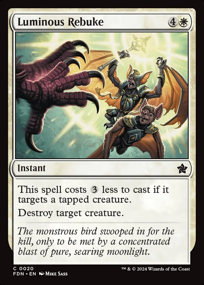 2024 Foundations Luminous Rebuke common #20 common card image