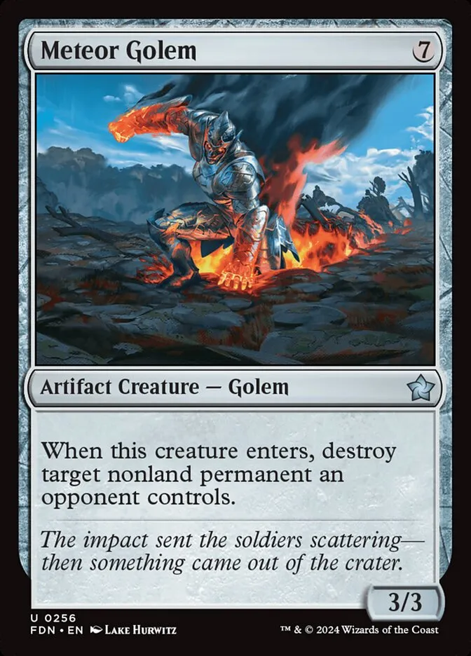 2024 Foundations Meteor Golem uncommon #256 uncommon card image