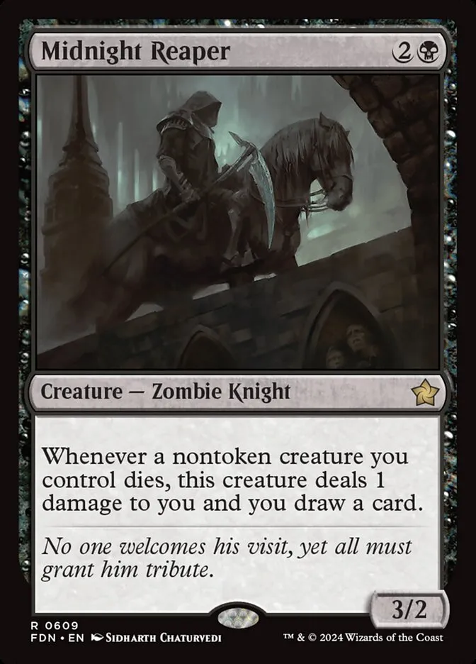 2024 Foundations Midnight Reaper rare #609 rare card image