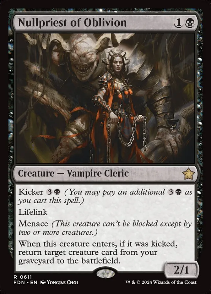 2024 Foundations Nullpriest of Oblivion #611 rare card image