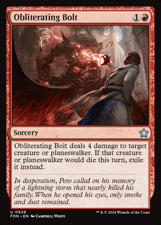 2024 Foundations Obliterating Bolt uncommon #629 uncommon card image