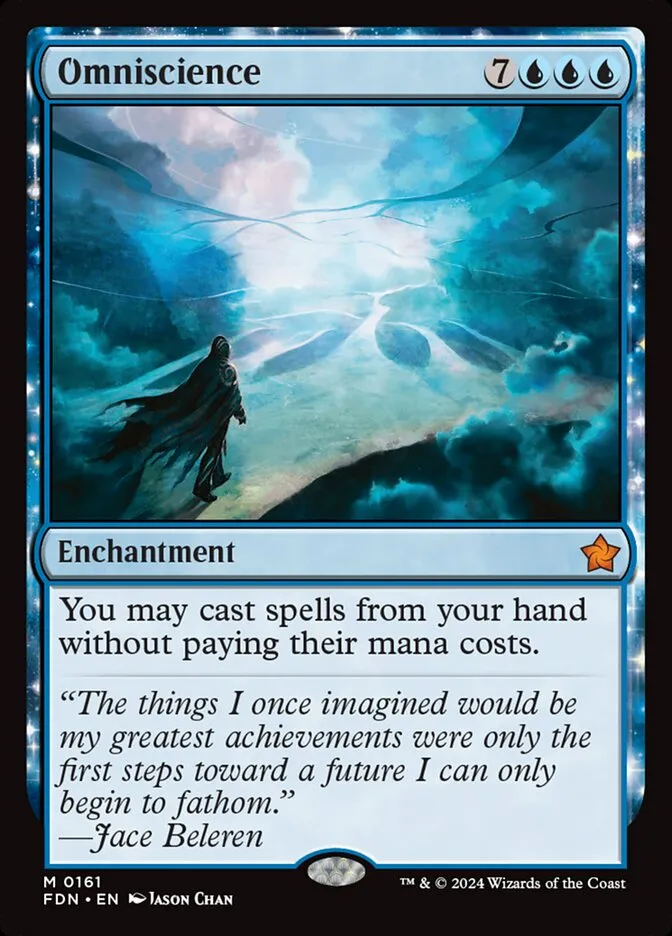 2024 Foundations Omniscience mythic #161 mythic card image
