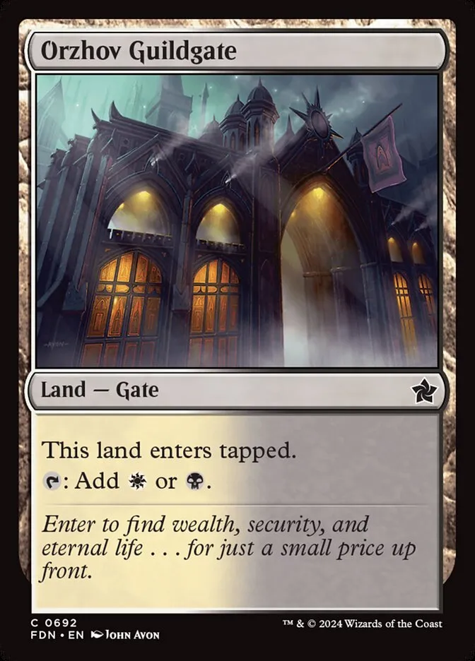 2024 Foundations Orzhov Guildgate common #692 common card image