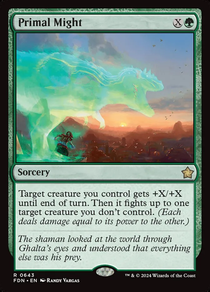 2024 Foundations Primal Might rare #643 rare card image