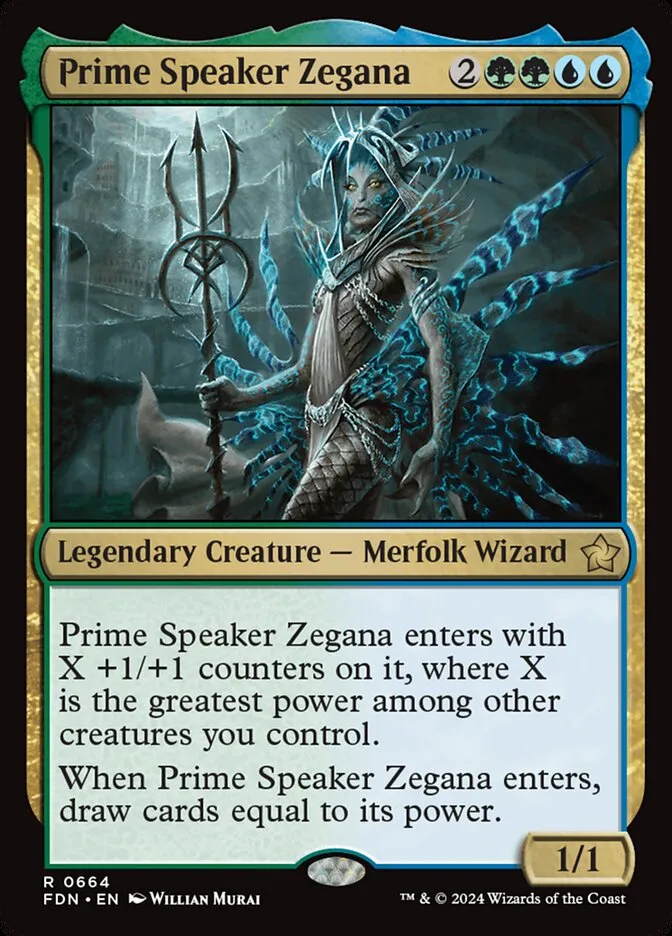2024 Foundations Prime Speaker Zegana #664 rare card image