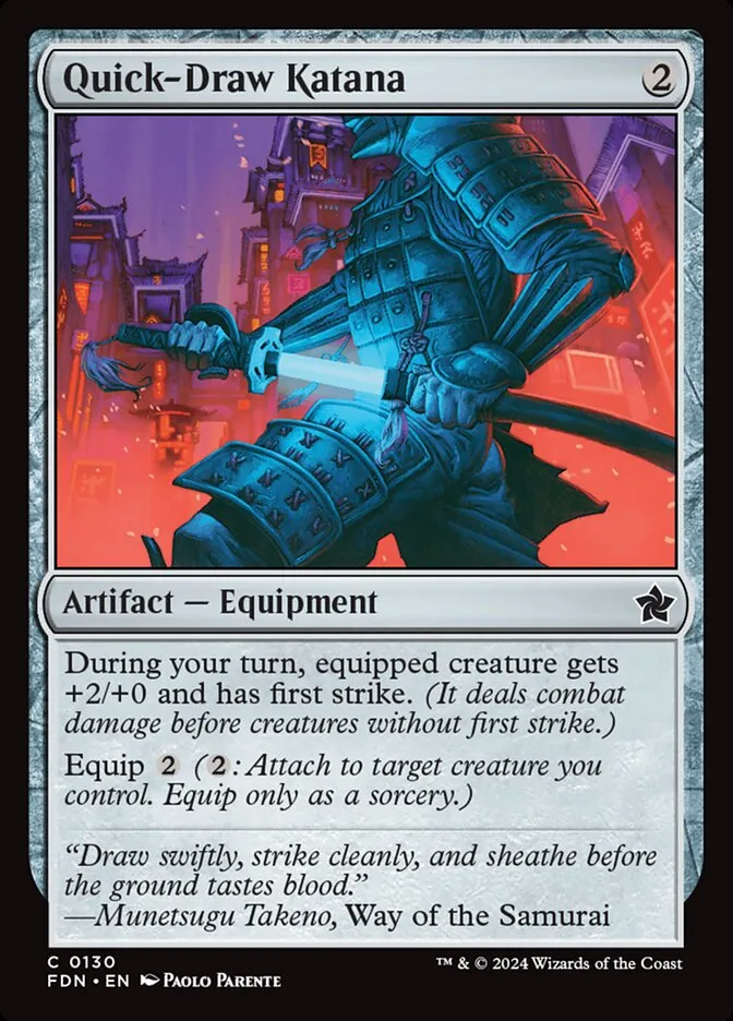2024 Foundations Quick-Draw Katana common #130 common card image