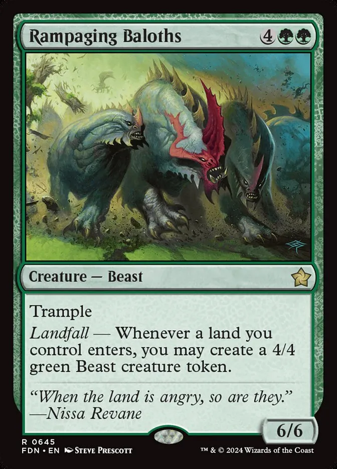 2024 Foundations Rampaging Baloths #645 rare card image