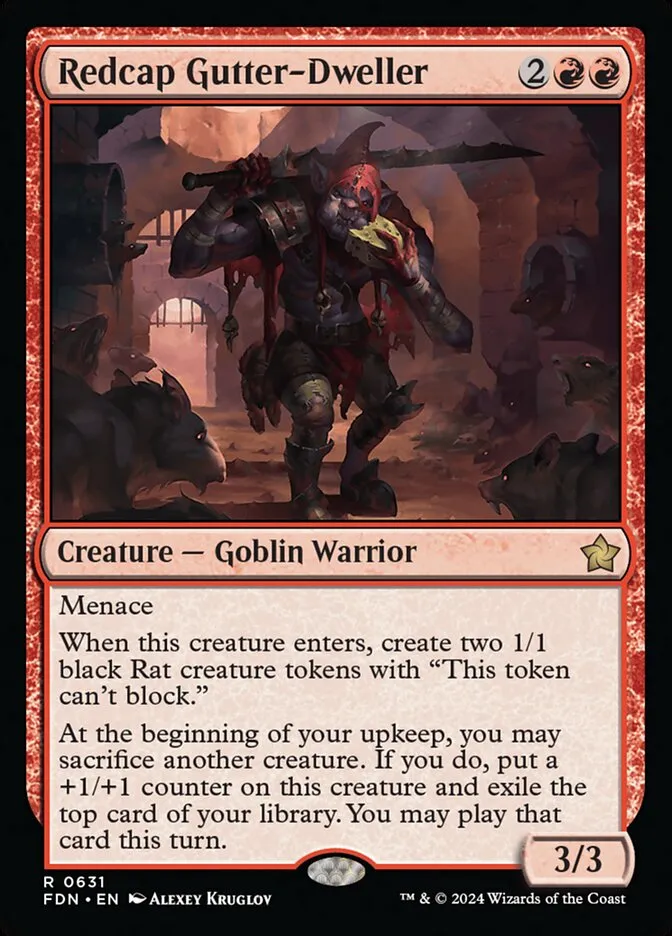 2024 Foundations Redcap Gutter-Dweller #631 rare card image