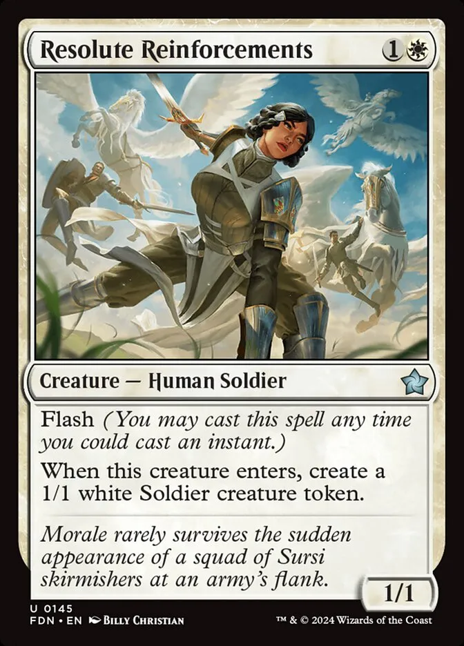2024 Foundations Resolute Reinforcements uncommon #145 uncommon card image