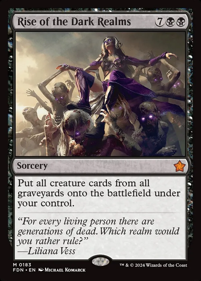 2024 Foundations Rise of the Dark Realms mythic #183 mythic card image