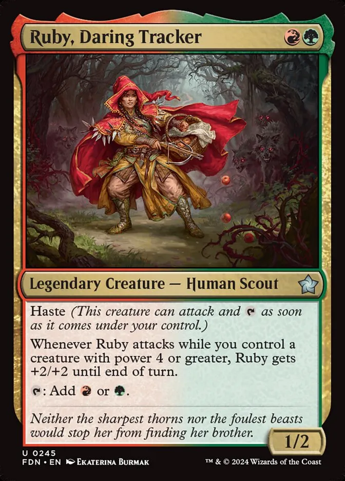 2024 Foundations Ruby, Daring Tracker [Foil] uncommon #245 uncommon card image