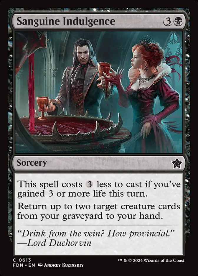 2024 Foundations Sanguine Indulgence common #613 common card image
