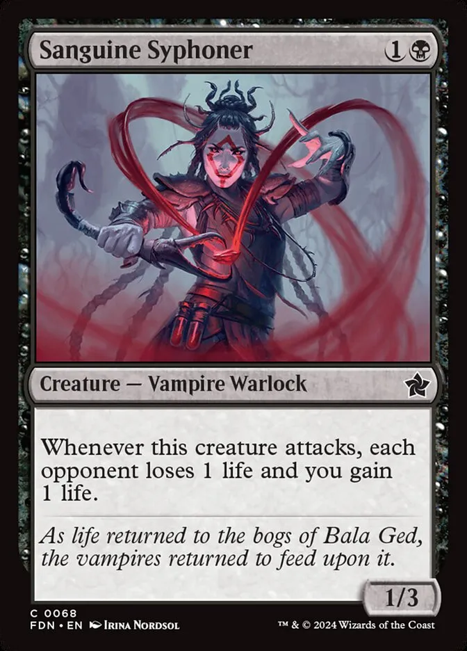 2024 Foundations Sanguine Syphoner common #68 common card image