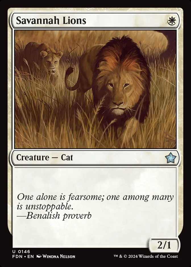 2024 Foundations Savannah Lions #146 uncommon card image