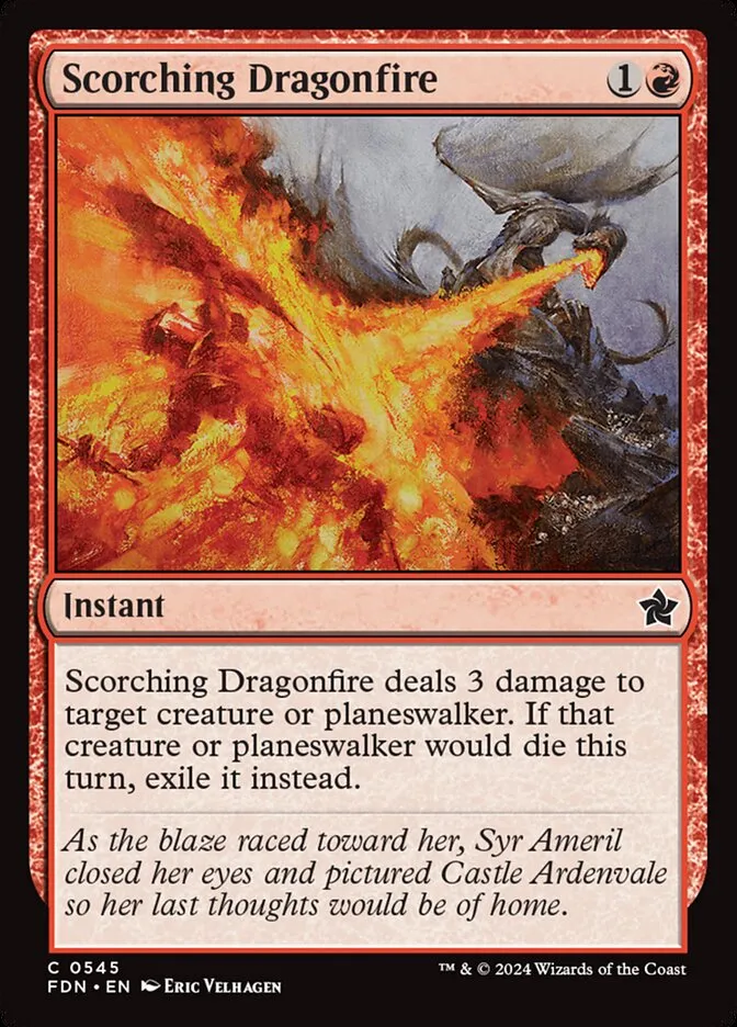 2024 Foundations Scorching Dragonfire common #545 common card image