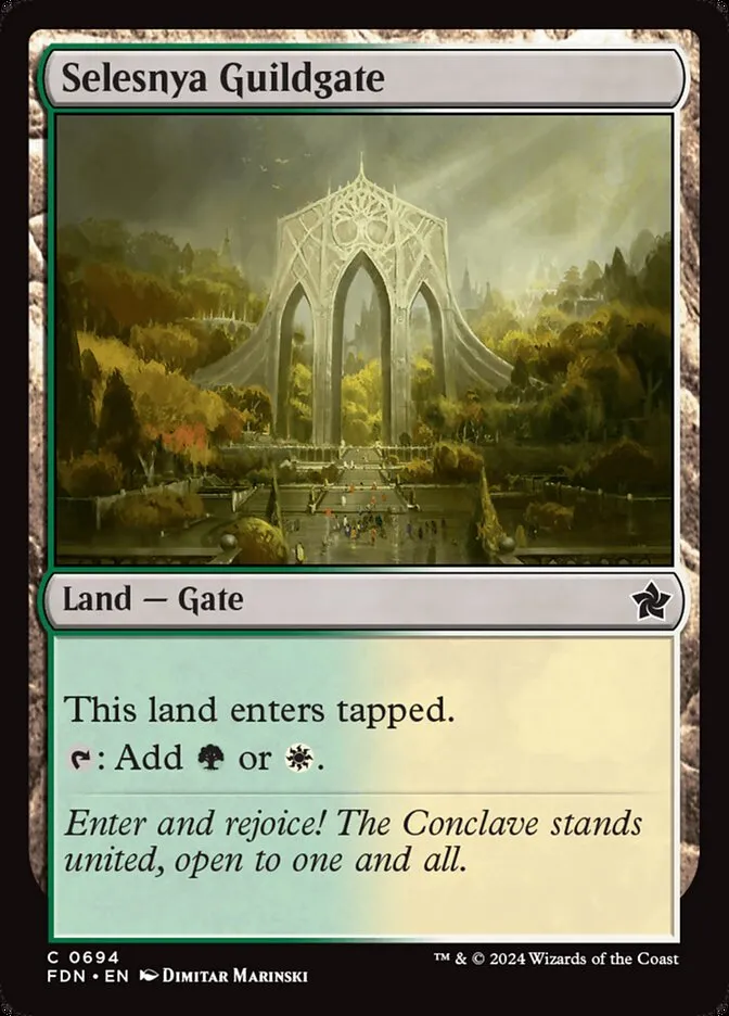 2024 Foundations Selesnya Guildgate common #694 common card image